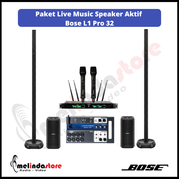 Paket Live Music Speaker Aktif Bose L1Pro 32